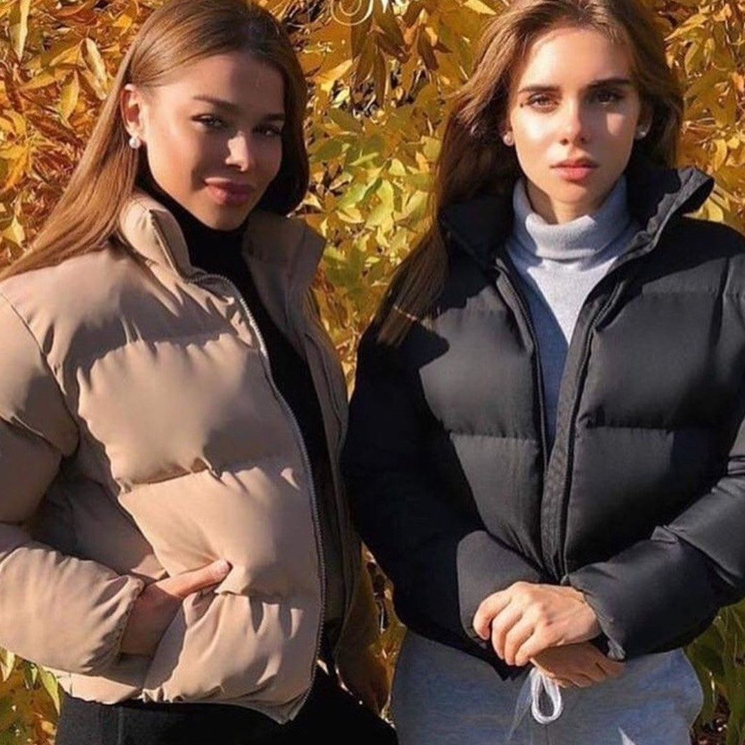 Kvinnor quiltad vinterjacka med hög krage Mirla-Eva Jonsson