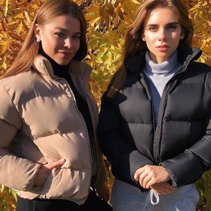 Kvinnor quiltad vinterjacka med hög krage Mirla-Eva Jonsson