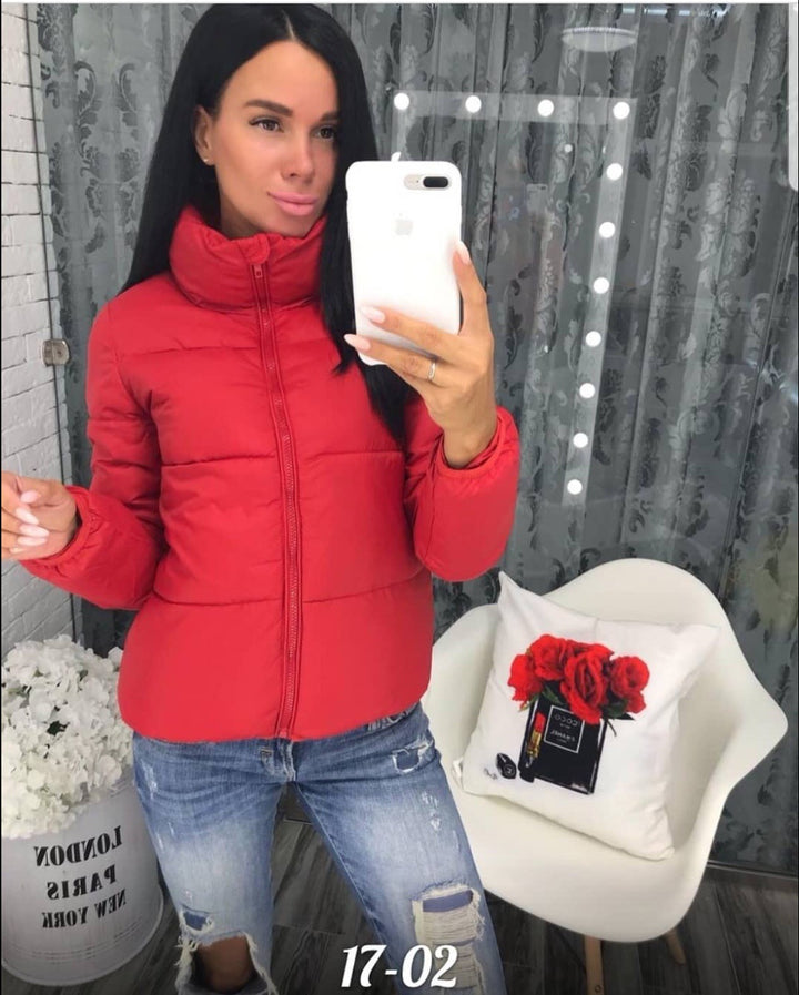Kvinnor quiltad vinterjacka med hög krage Mirla-Eva Jonsson