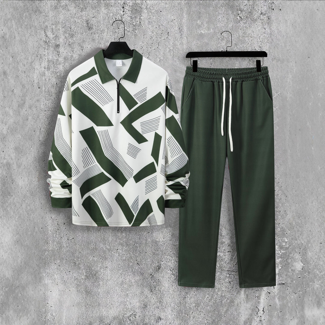 Kvinnor sportig fritids-set med funktionella material och modernt längsgående rand-design Mirla-Eva Jonsson