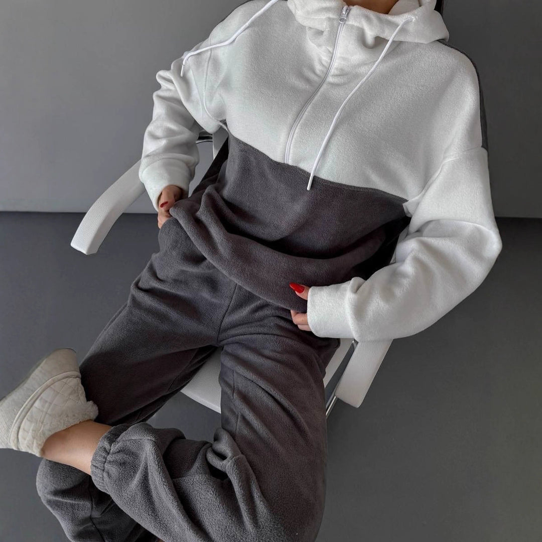 Kvinnor sportig sweatshirt och elastiska joggingsbyxor set Mirla-Eva Jonsson