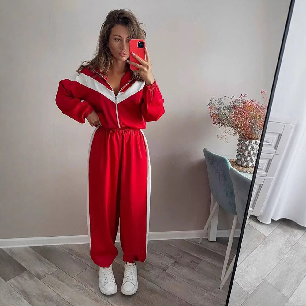 Kvinnor sportig träningsoverall med funktionell dragkedja och elastisk midja Mirla-Eva Jonsson