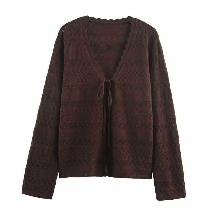 Kvinnor stickad ensemble med cardigan och lång kjol Mirla-Eva Jonsson
