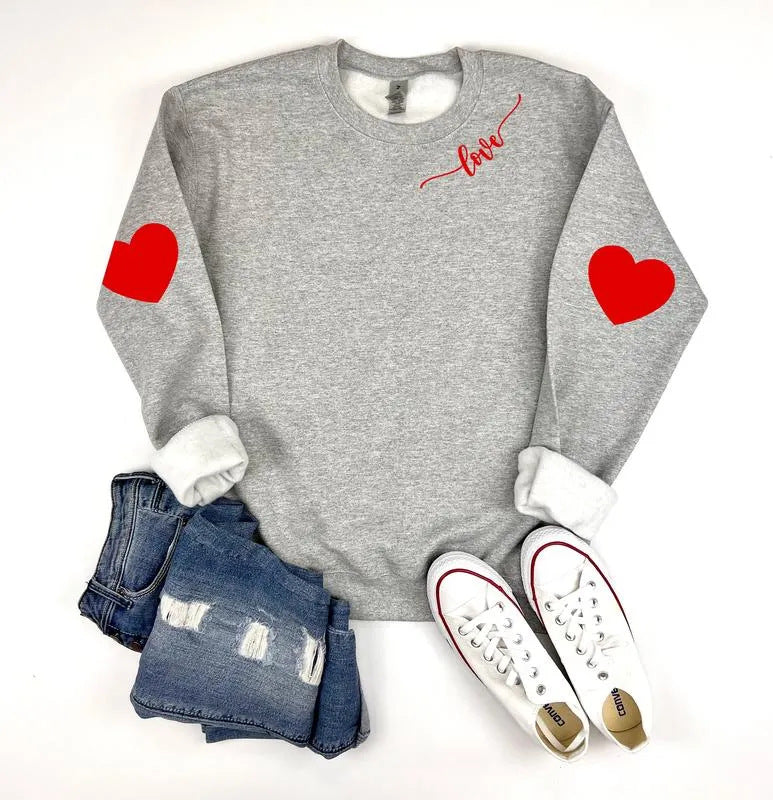 Kvinnor sweatshirt med hjärtformad design och avslappnad passform Mirla-Eva Jonsson