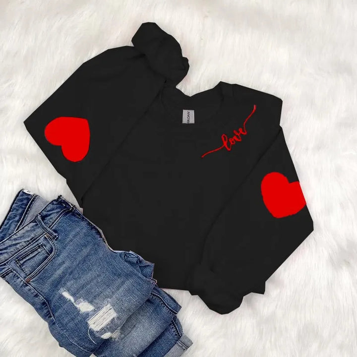 Kvinnor sweatshirt med hjärtformad design och avslappnad passform Mirla-Eva Jonsson
