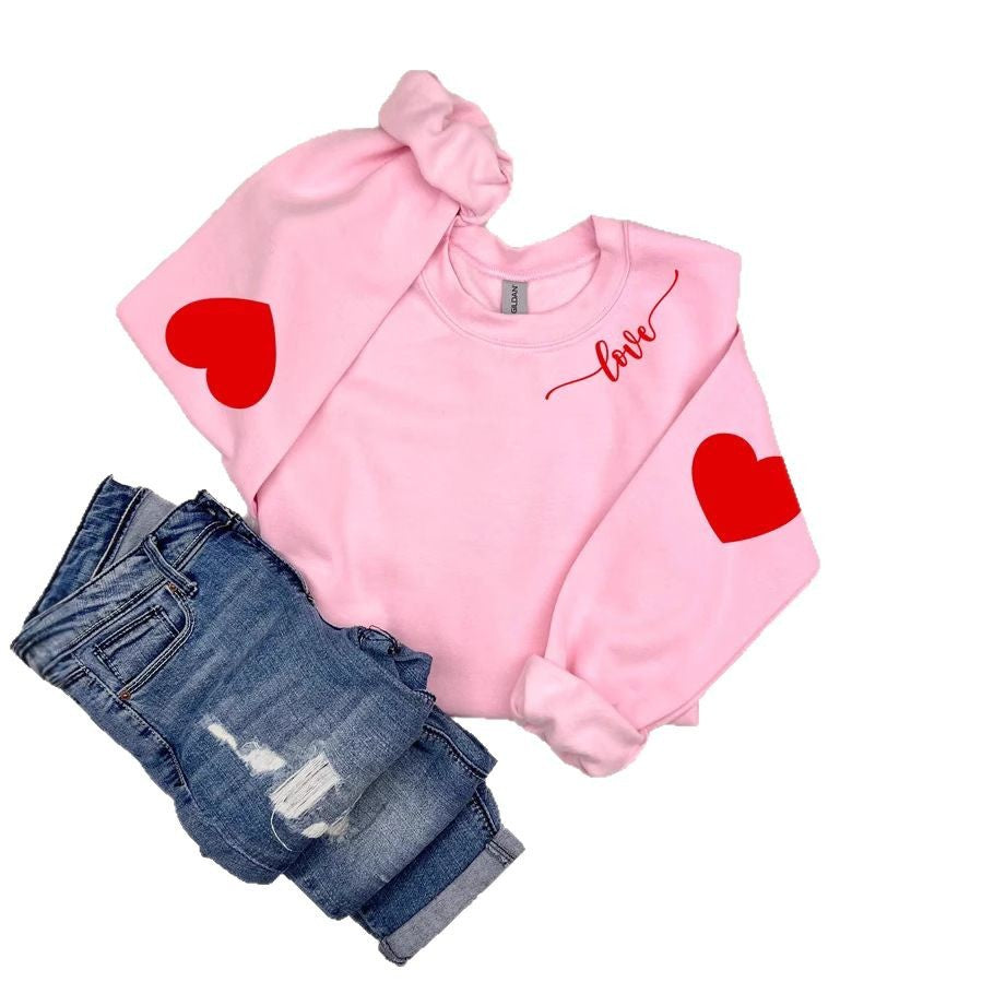 Kvinnor sweatshirt med hjärtformad design och avslappnad passform Mirla-Eva Jonsson