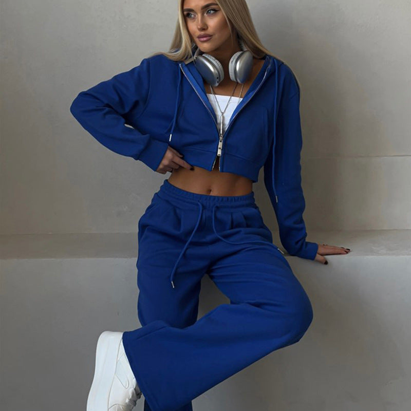 Kvinnor trendig hoodie-set med lös passform och elastisk midja Mirla-Eva Jonsson
