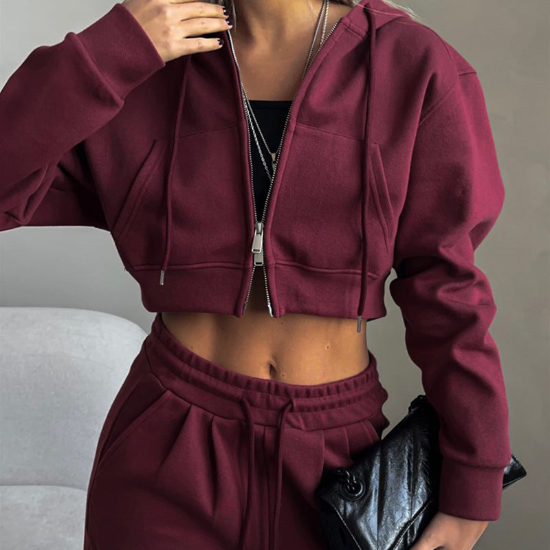 Kvinnor trendig hoodie-set med lös passform och elastisk midja Mirla-Eva Jonsson