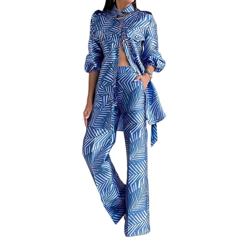 Kvinnor trendig skjortklänning med midjebälte Mirla-Eva Jonsson