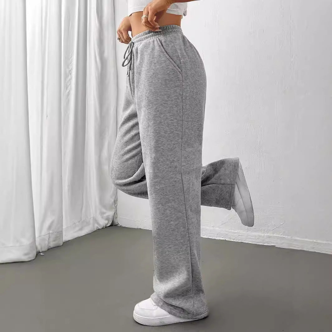Kvinnor vida fritids-joggingbyxor med elastisk midja och praktiska fickor Mirla-Eva Jonsson