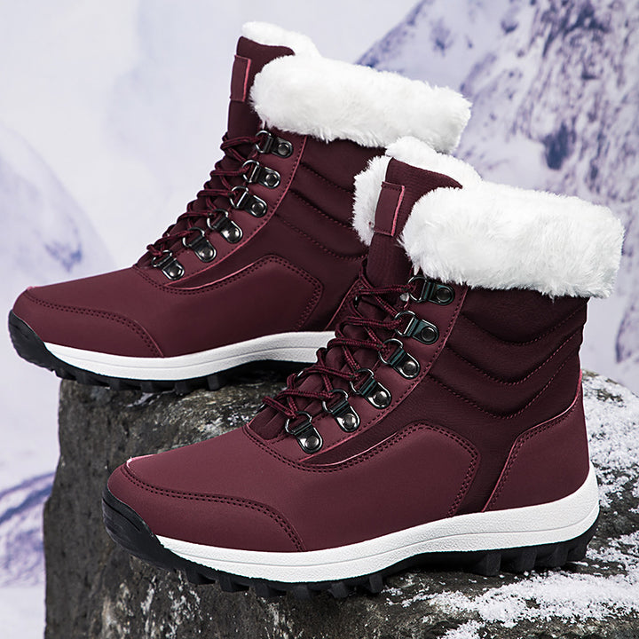 Kvinnor vinter stövlar med mjuk konstpäls krage och halkfri sula Eva Jonsson-Eva Jonsson