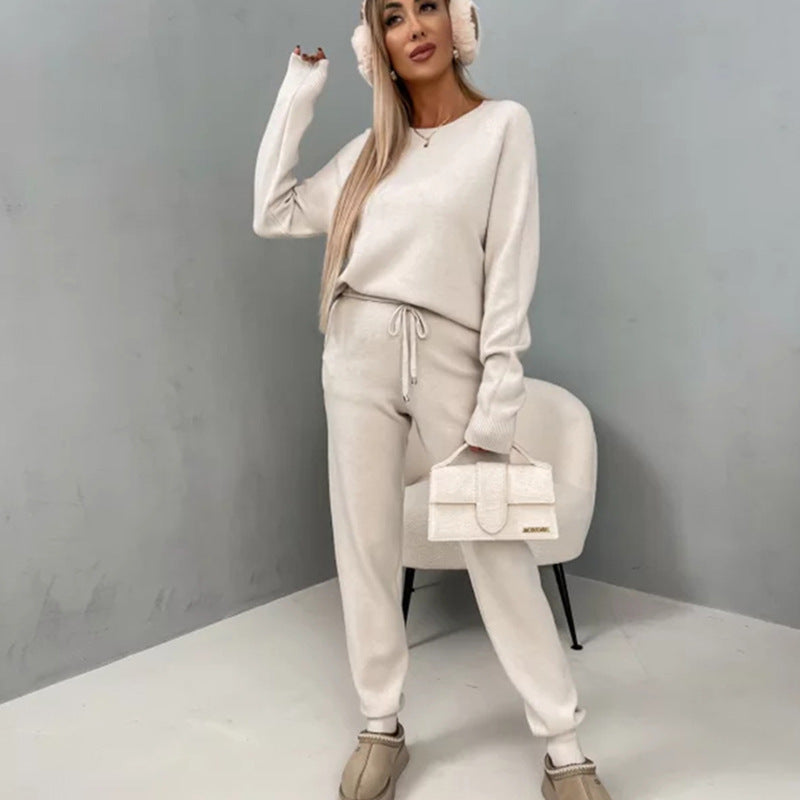Kvinnors Bekväma Fleece Lounge Set med Elastisk Midja och Mjukt Material Mirla-Eva Jonsson