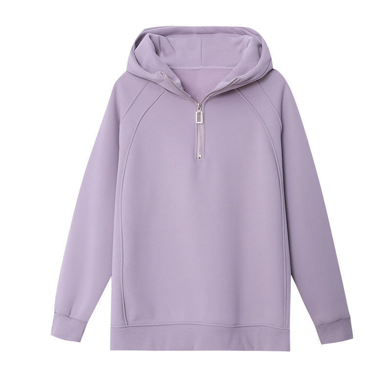 Kvinnors Bekväma Hoodie med Halvdragkedja Mirla-Eva Jonsson