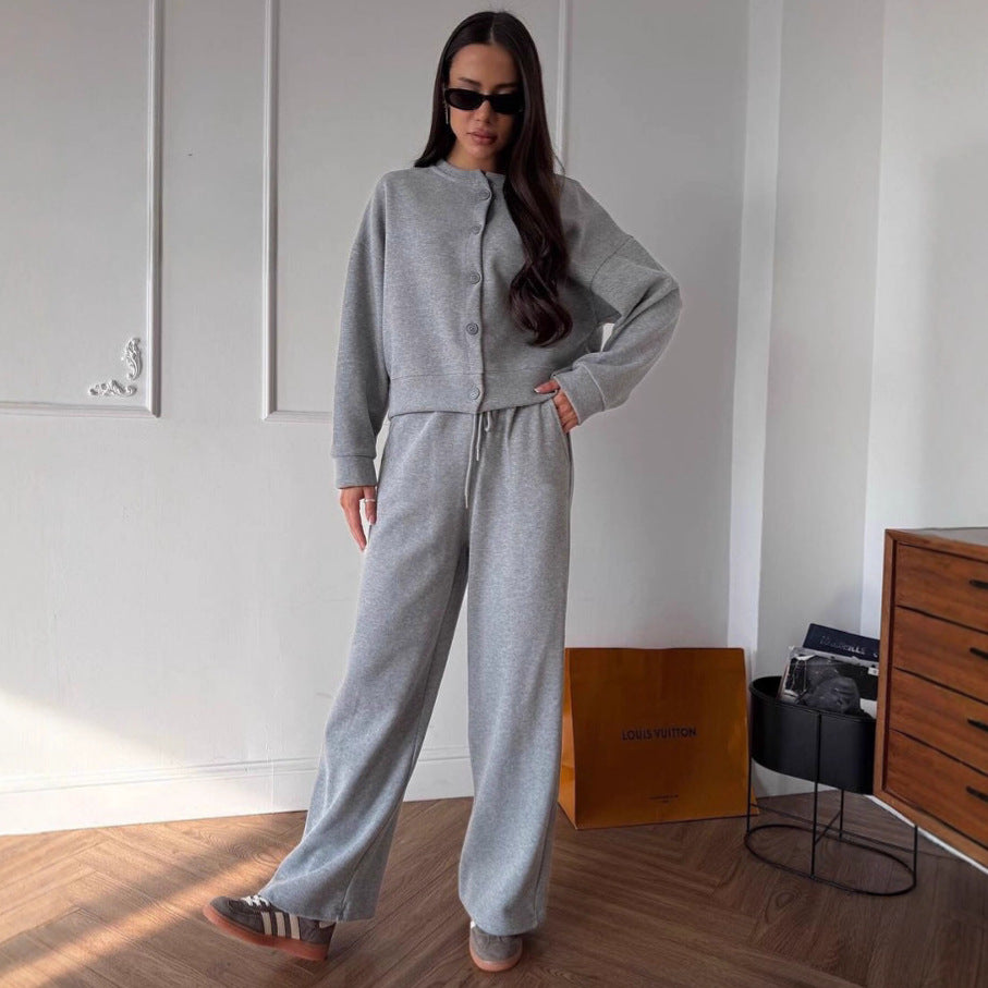 Kvinnors Bekväma Kofta och Joggingbyxor Set Mirla-Eva Jonsson