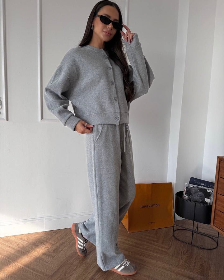Kvinnors Bekväma Kofta och Joggingbyxor Set Mirla-Eva Jonsson