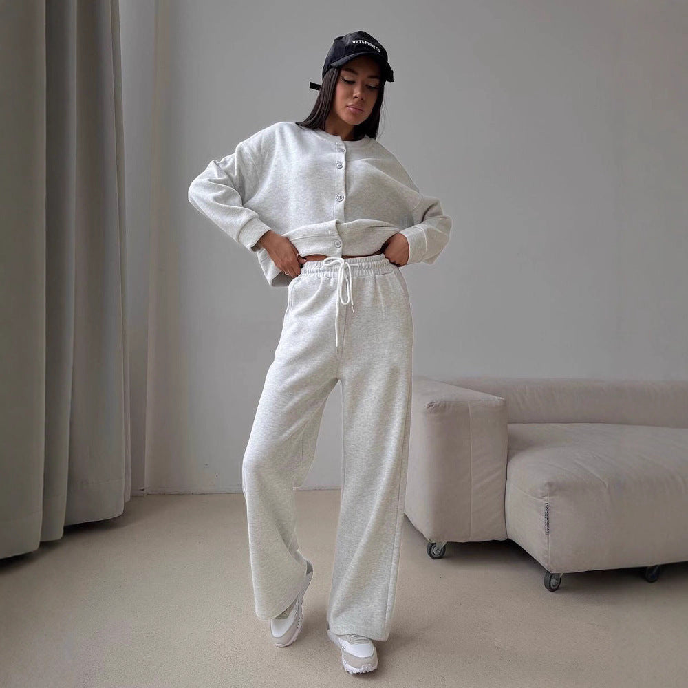 Kvinnors Bekväma Kofta och Joggingbyxor Set Mirla-Eva Jonsson