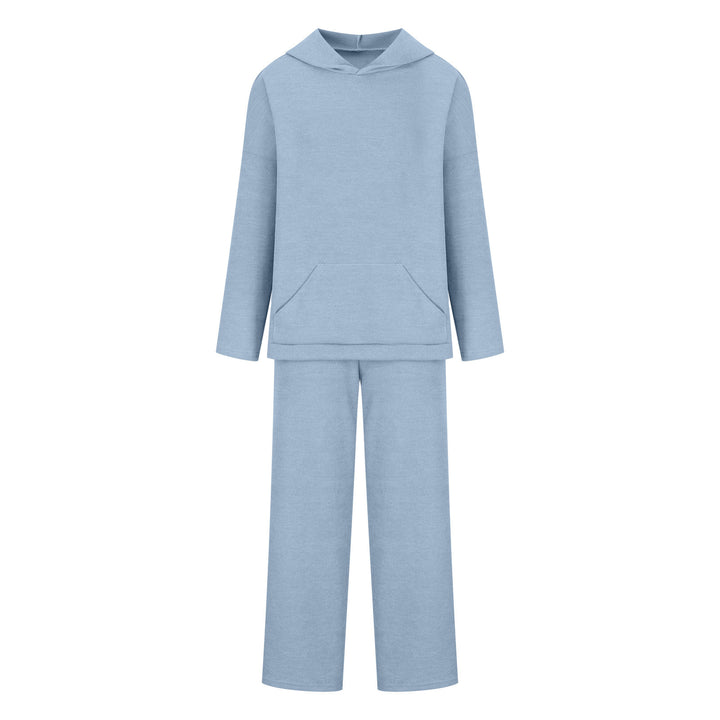 Kvinnors Bekväma Långärmad Hoodie och Palazzo Byxor Set Mirla-Eva Jonsson