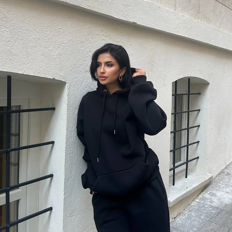 Kvinnors Bekväma Oversized Fleece Hoodie Mirla-Eva Jonsson