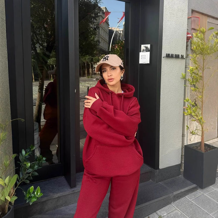 Kvinnors Bekväma Oversized Fleece Hoodie Mirla-Eva Jonsson