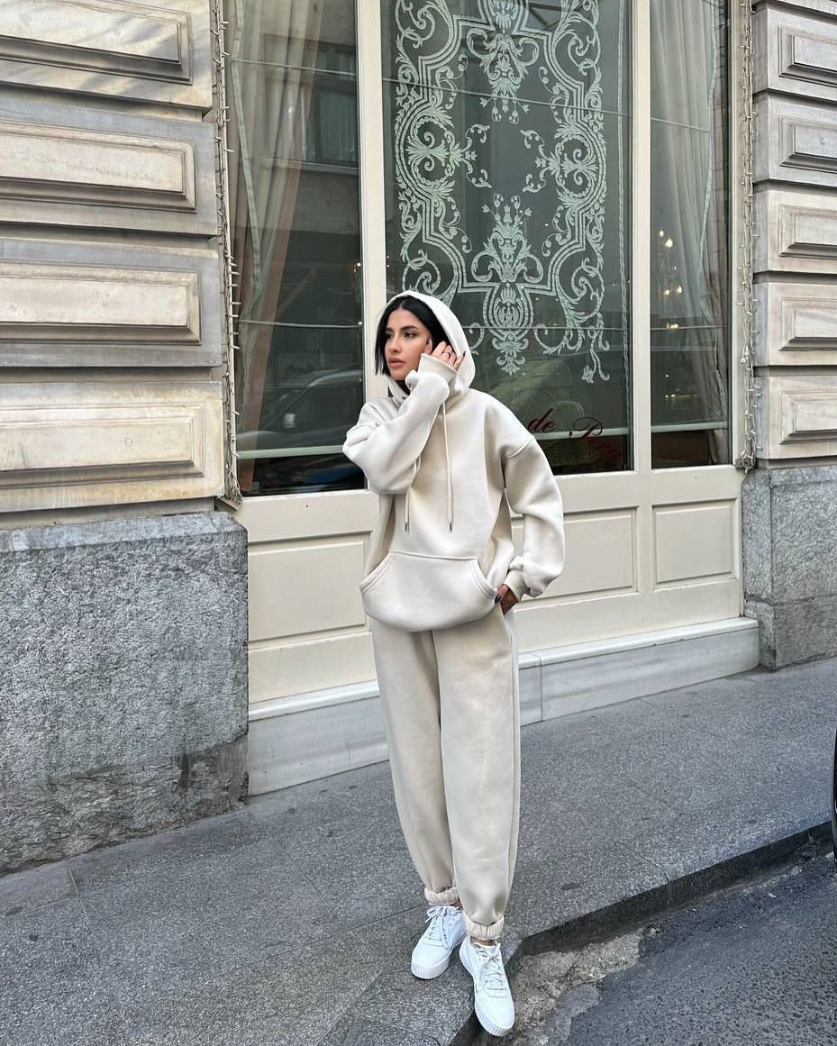 Kvinnors Bekväma Oversized Fleece Hoodie Mirla-Eva Jonsson