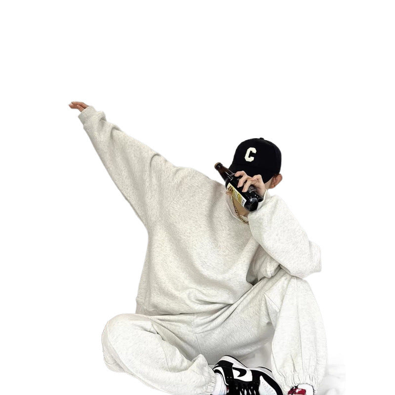 Kvinnors Bekväma Oversized Sweatshirt och Jogger Set med Elastiskt Midjeband och Sidofickor Mirla-Eva Jonsson