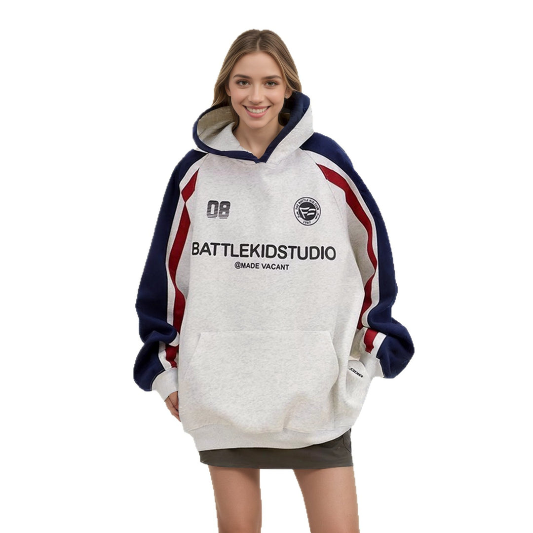 Kvinnors Bekväma Stora Hoodie med Moderna Grafiker Mirla-Eva Jonsson