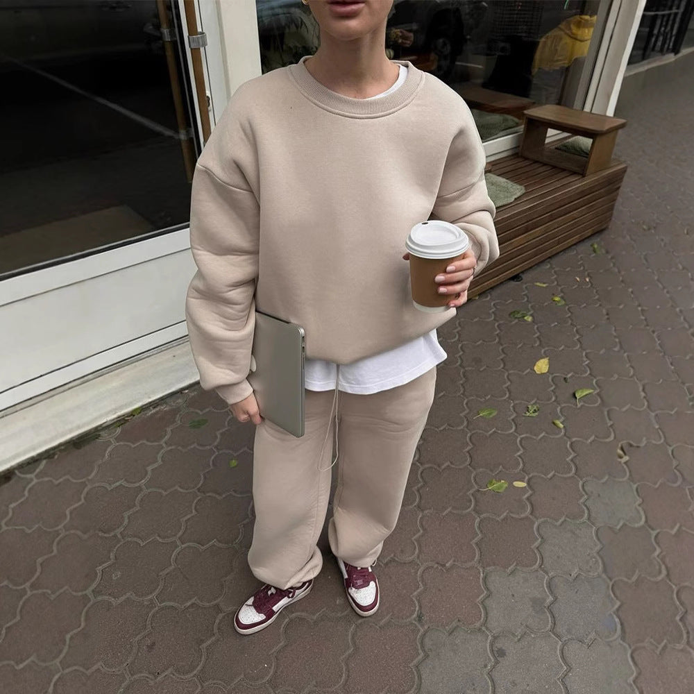 Kvinnors Bekväma Sweatshirt och Lösa Joggingbyxor Set Mirla-Eva Jonsson
