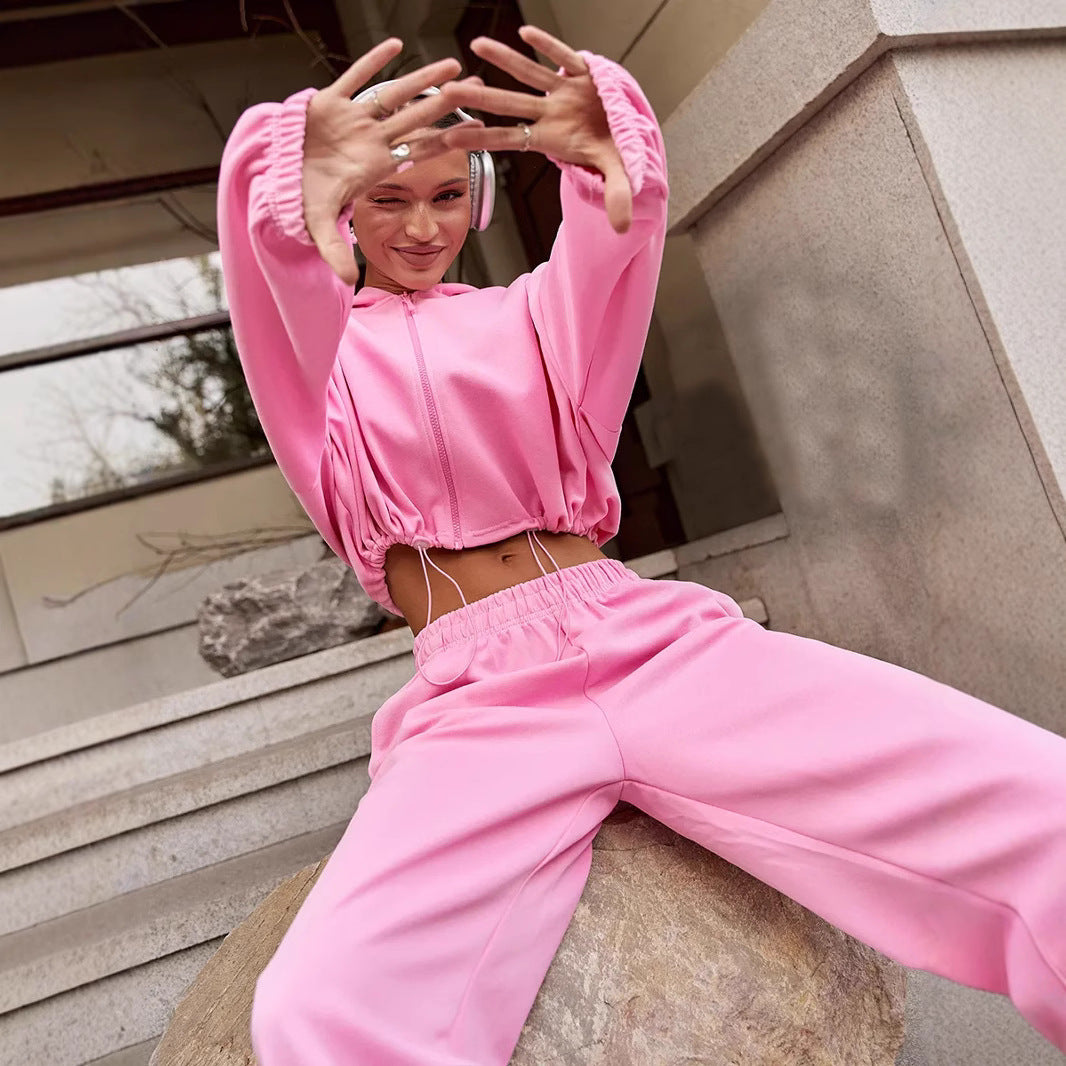 Kvinnors Bekväma och Stiliga Avslappnade Loungewear Träningsdräkt med Huva Mirla-Eva Jonsson