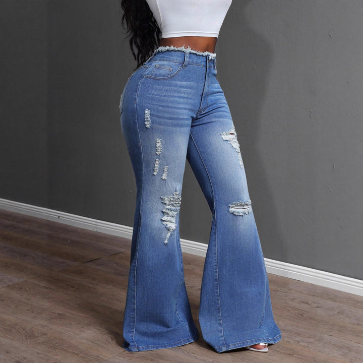 Kvinnors Bootcut Jeans med fransade detaljer Mirla-Eva Jonsson