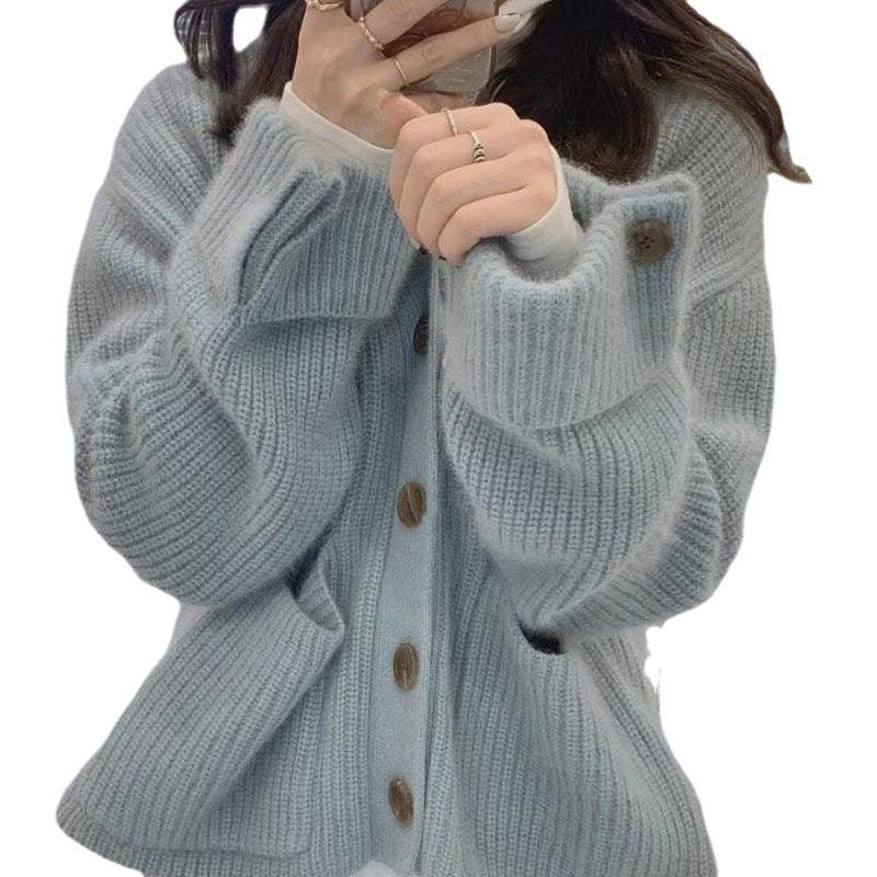 Kvinnors Chunky Knit Kofta med Fickor Mirla-Eva Jonsson