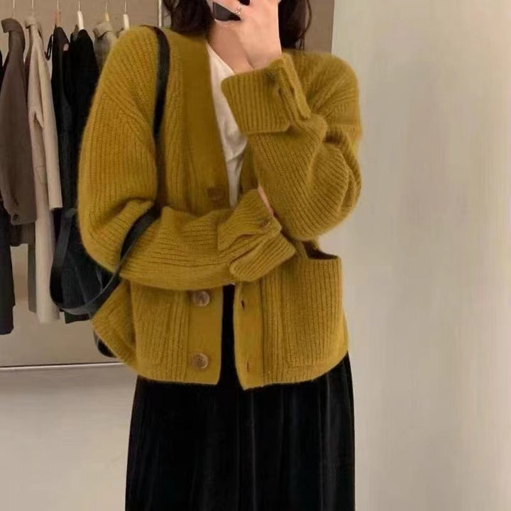 Kvinnors Chunky Knit Kofta med Fickor Mirla-Eva Jonsson