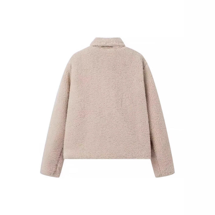 Kvinnors Cozy Fleece Jacka med Eleganta Klaffer och Praktiska Fickor Mirla-Eva Jonsson