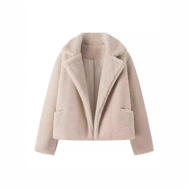 Kvinnors Cozy Fleece Jacka med Eleganta Klaffer och Praktiska Fickor Mirla-Eva Jonsson