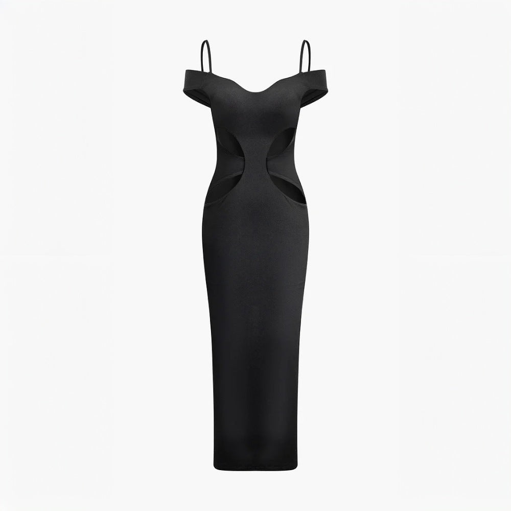 Kvinnors Cut-Out Maxi Klänning med Axel Detaljer Mirla-Eva Jonsson