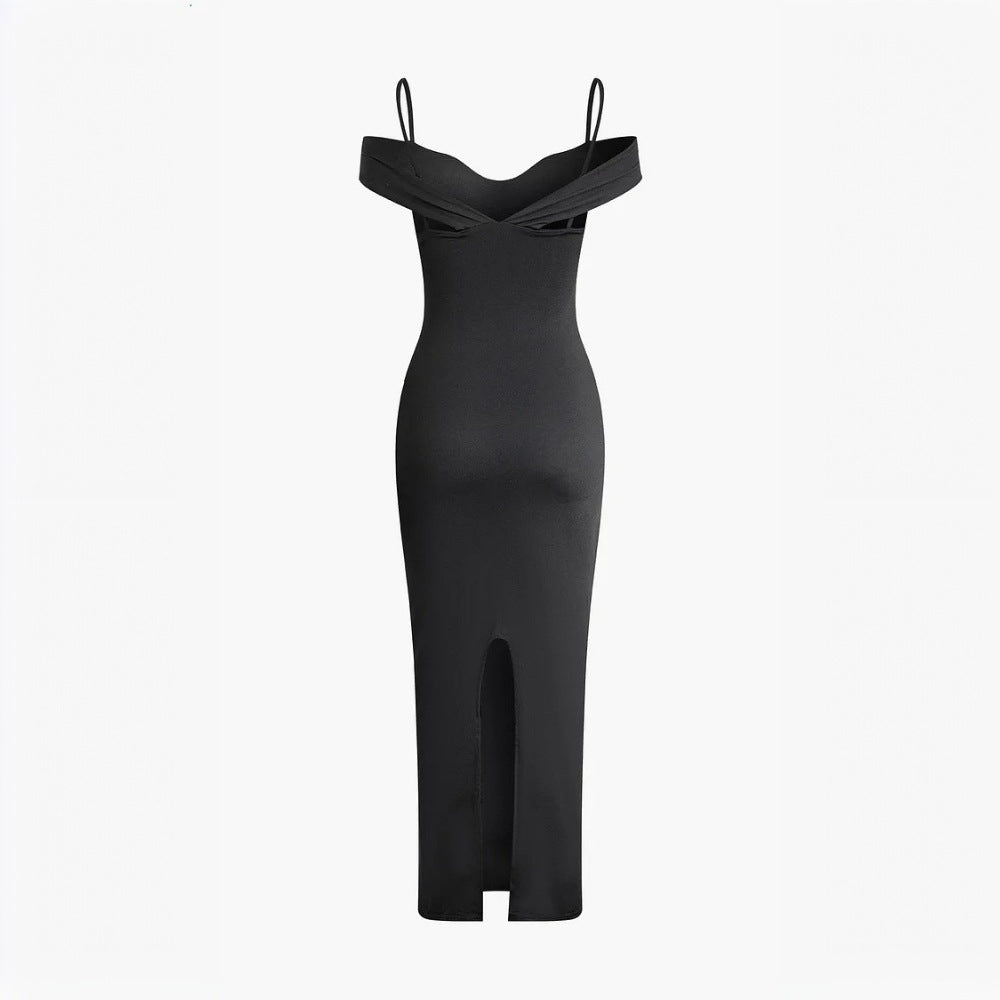 Kvinnors Cut-Out Maxi Klänning med Axel Detaljer Mirla-Eva Jonsson