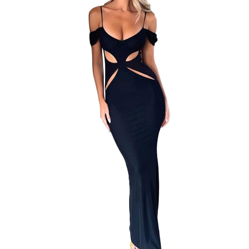 Kvinnors Cut-Out Maxi Klänning med Axeldetaljer Mirla-Eva Jonsson
