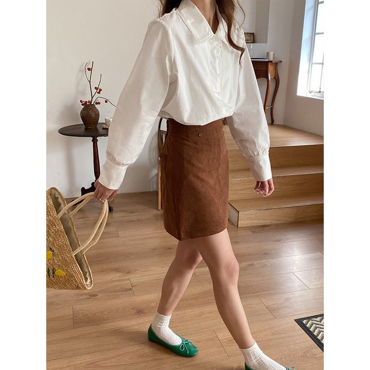 Kvinnors Elegant Blus med Spetskrage Mirla-Eva Jonsson