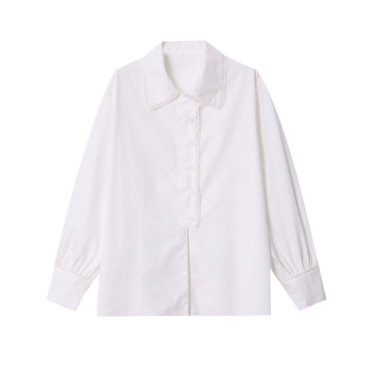 Kvinnors Elegant Blus med Spetskrage Mirla-Eva Jonsson
