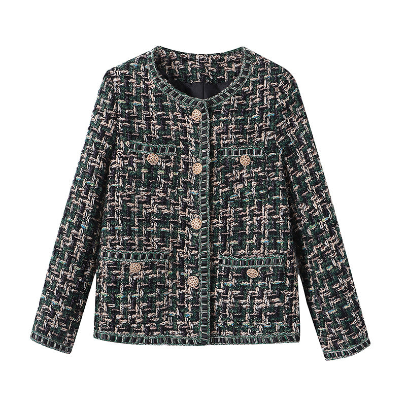 Kvinnors Elegant Boucle Jacka med Dekorativa Knappar Mirla-Eva Jonsson