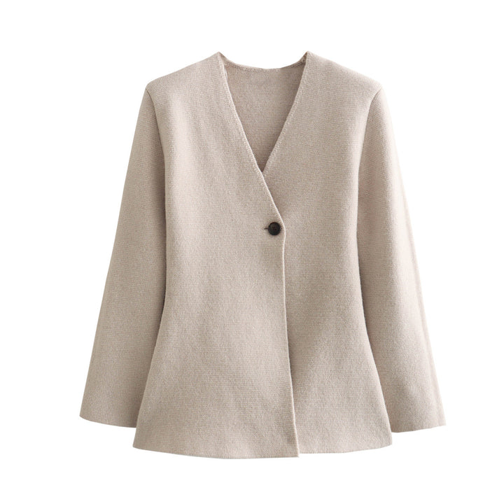Kvinnors Elegant Cardigan med Modern Skärning och Full Knapplåsning Mirla-Eva Jonsson