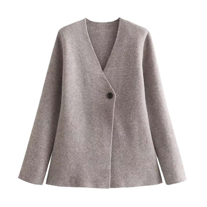 Kvinnors Elegant Cardigan med Modern Skärning och Full Knapplåsning Mirla-Eva Jonsson