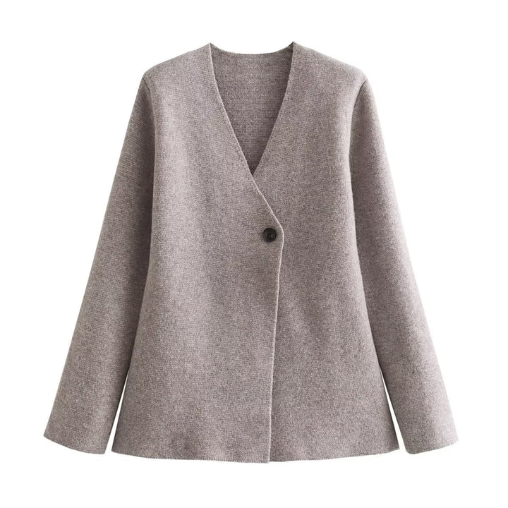 Kvinnors Elegant Cardigan med Modern Skärning och Full Knapplåsning Mirla-Eva Jonsson