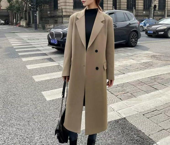 Kvinnors Elegant Dubbelknäppt Kappa Mirla-Eva Jonsson