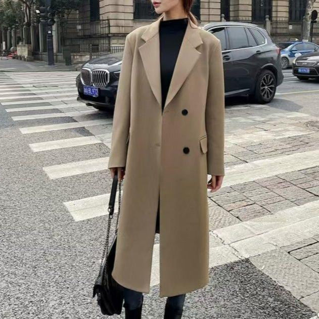 Kvinnors Elegant Dubbelknäppt Kappa Mirla-Eva Jonsson