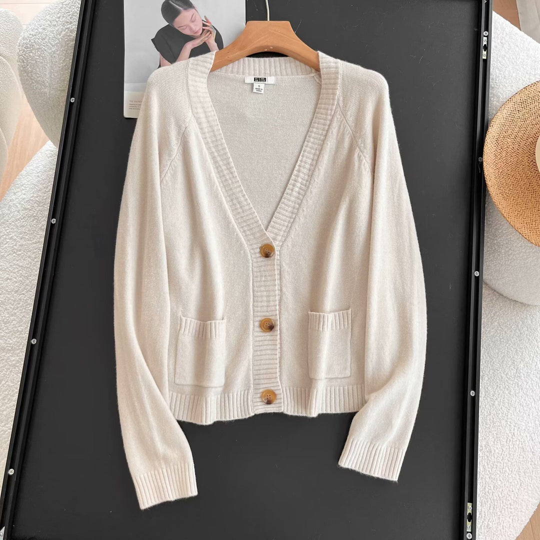 Kvinnors Elegant K cardigan med Praktiska Fickor Mirla-Eva Jonsson