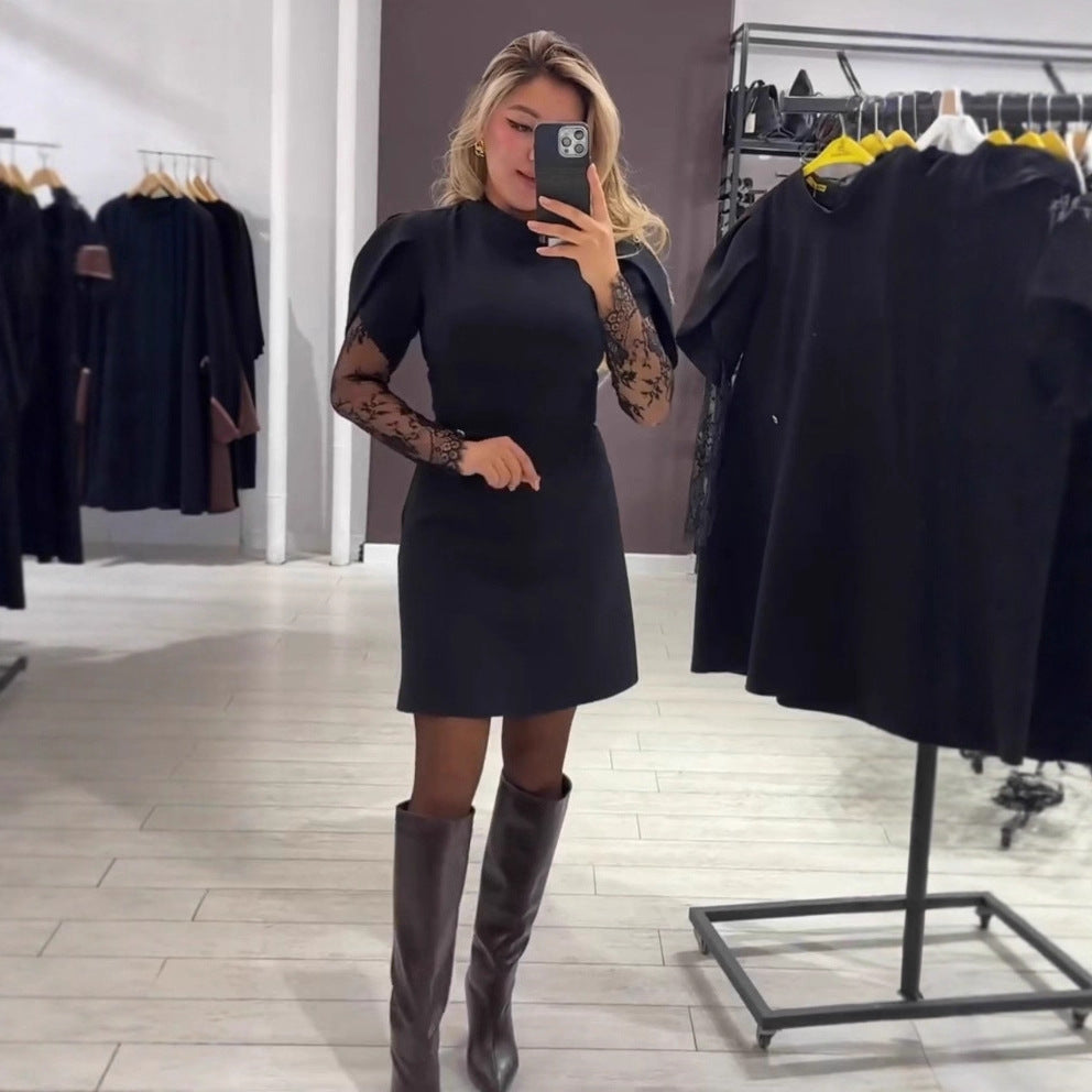 Kvinnors Elegant Klänning med Spets och Tajt Snitt Mirla-Eva Jonsson