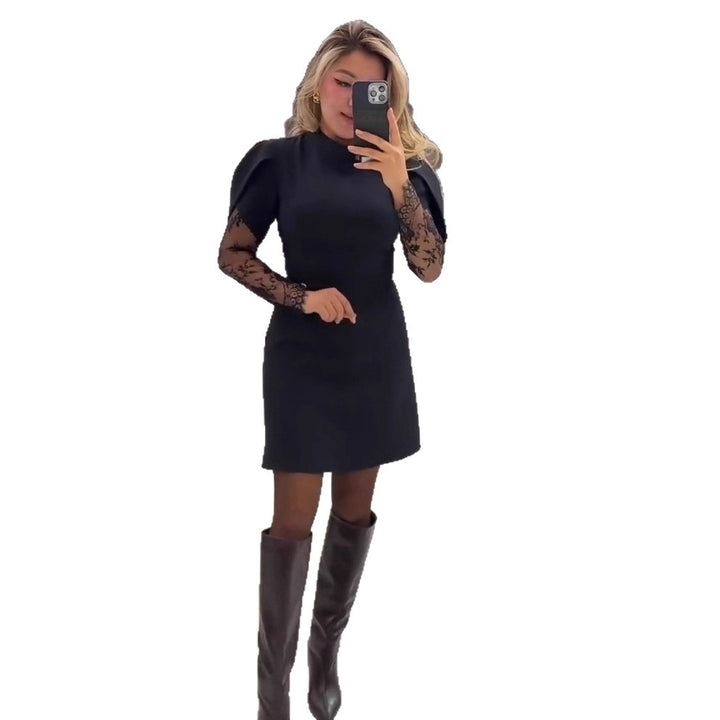 Kvinnors Elegant Klänning med Spets och Tajt Snitt Mirla-Eva Jonsson