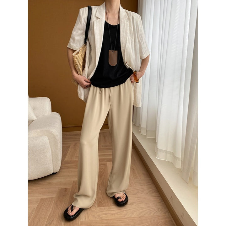 Kvinnors Elegant Linne Blazer med Korta Ärmar Mirla-Eva Jonsson