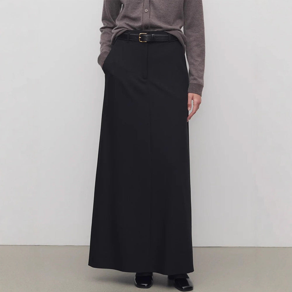 Kvinnors Elegant Maxi Kjol med Hög Midja och Sidfickor Mirla-Eva Jonsson