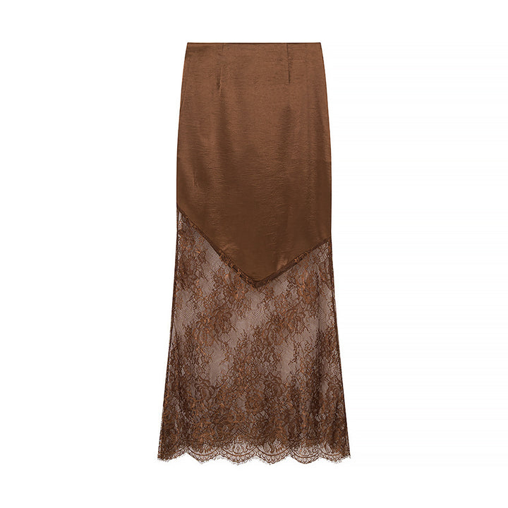 Kvinnors Elegant Maxi Kjol med Transparent Spets och Chic Satu Top Mirla-Eva Jonsson